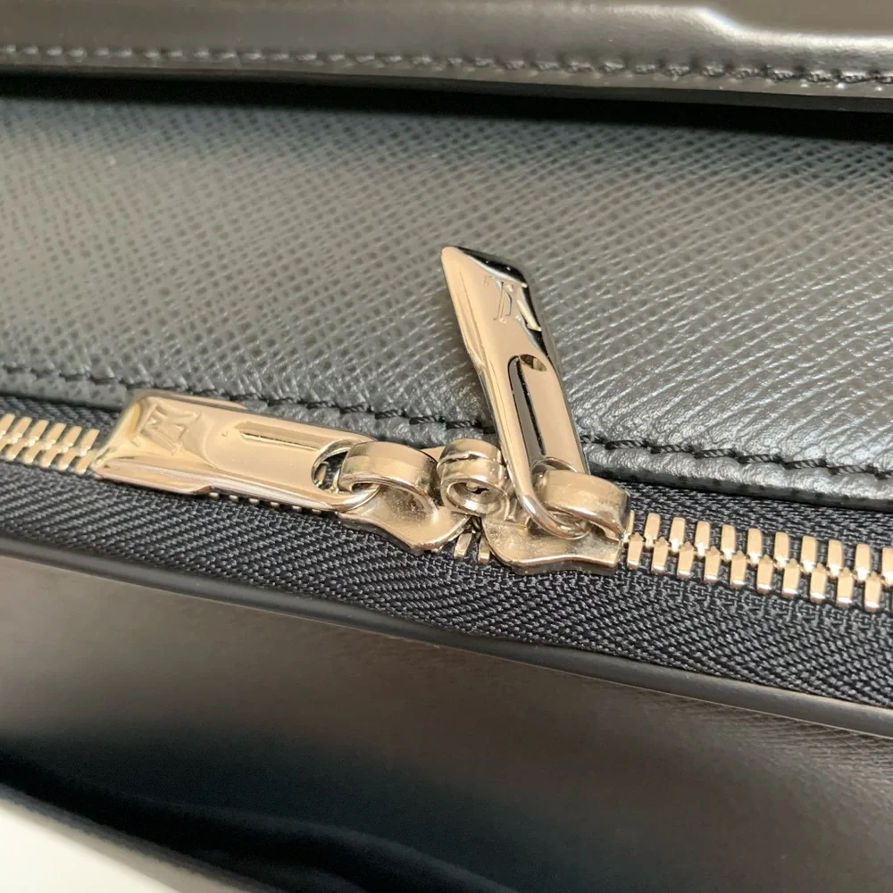 Louis Vuitton black leather pegase 45 luggage suitcase